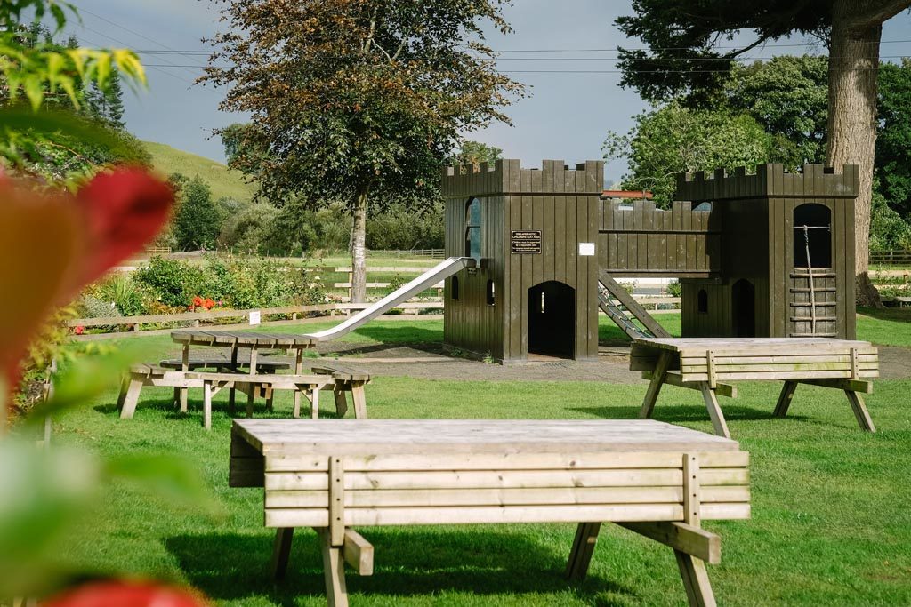 Children's play area and beer garden at Sun Inn